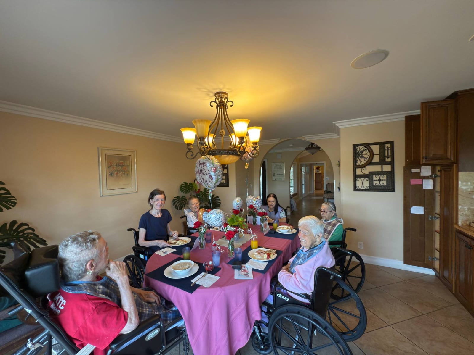 a gathering of an elderly people